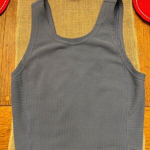 Lululemon Athletica Blue Ribbed Tank Top